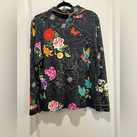 Johnny Was Butterfly Hummingbird Pajama Set Size M - Picture 6 of 12